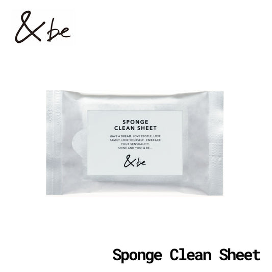 ＆be 清潔化妝工具海綿濕巾 20片 ＆be Sponge Clean Sheets 20 Sheets